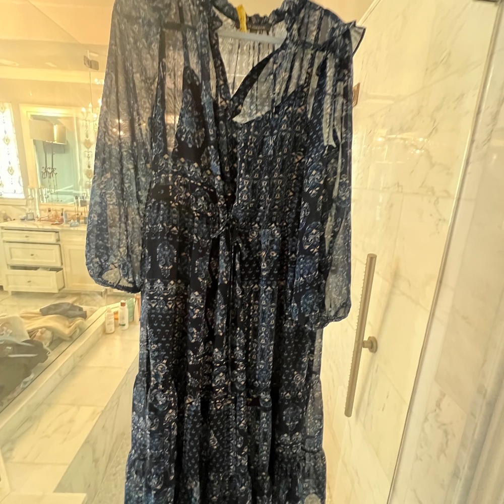 Julia Jordan Tiered Long Sleeve Drawstring Waist Dress - Picture 10 of 10